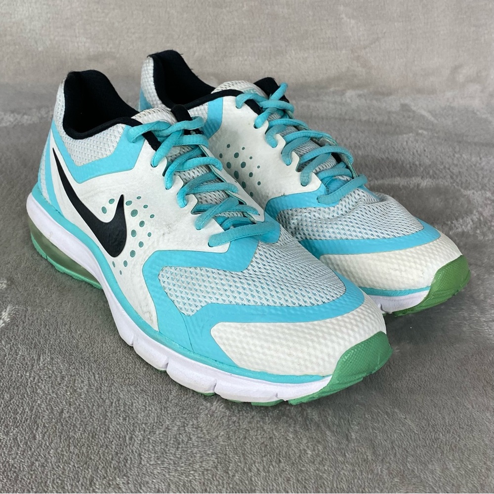 Nike Athletic Shoes in White, Blue, and Green